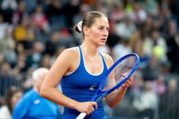 Magda Linette Vs Marta Kostyuk - Billie Jean King Cup Qualifiers, Gliwice, Poland - 10 Apr 2026